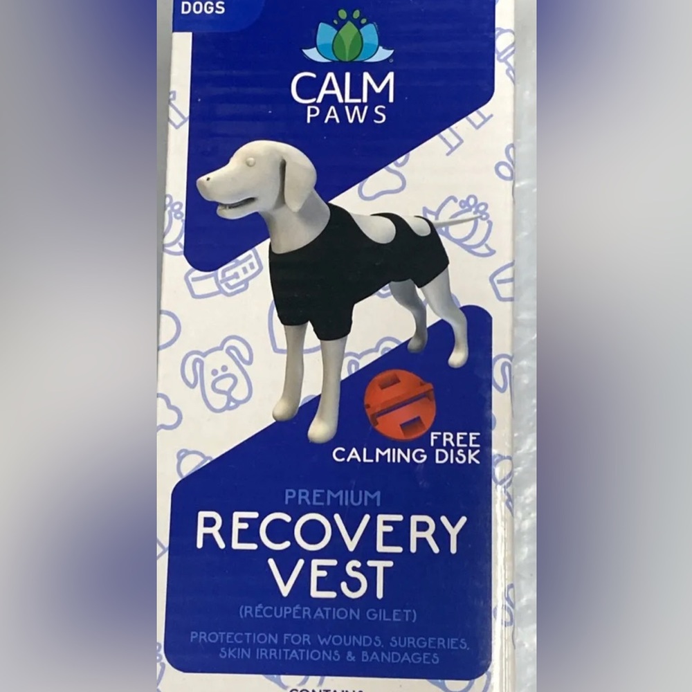 Calm Paws XL Behavior Support Calming Recovery Vest with Dog Calming Disc